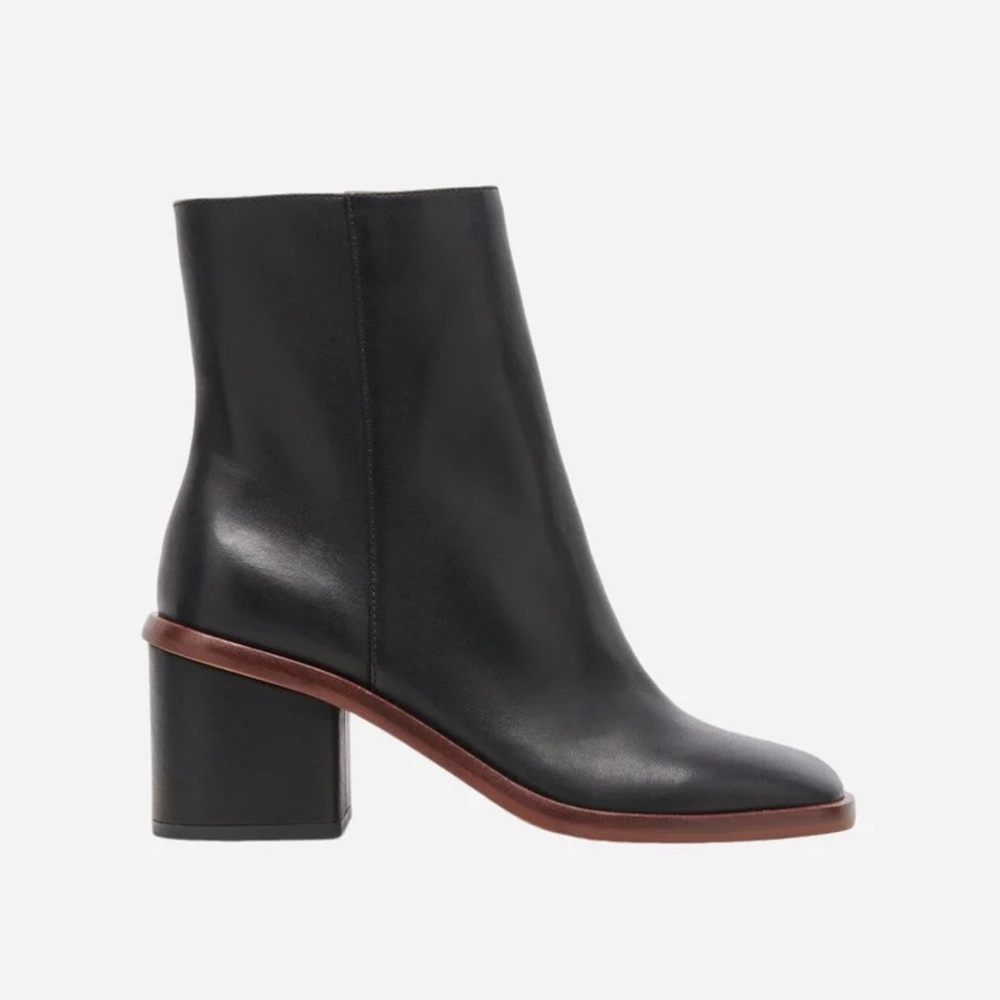 Dapper Booties Black Leather | by Dolce Vita | Women's Size 8